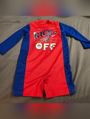 Buffalo Bills NFL Kids 'Kick Off' Swim Rashguard Suit